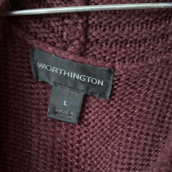 Cozy maroon Cowl Neck Sweater - Picture 3 of 6